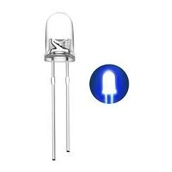 Lot de 5 Leds bleu 3mm transparente