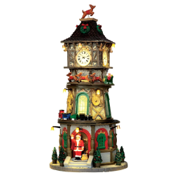 Tour de l'horloge de Noël - Tour de l'horloge de Noël, occasion contrôlée, village de Noël, Très bon état, Repair-MyVillage, hor