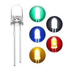 Lot de 5 Leds Lent RGB 3mm transparente