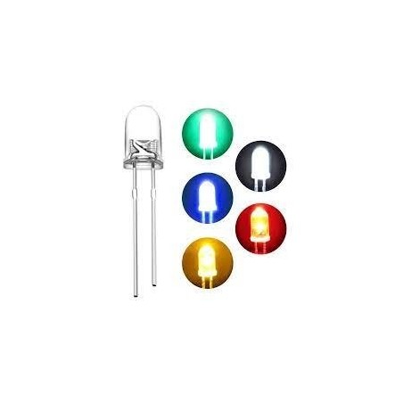 Lot de 5 Leds Lent RGB 3mm transparente