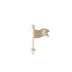 Moyen Drapeau Lemax blanc à peindre