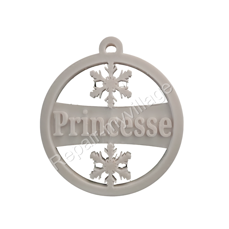Boule Noël prénom personnalisé Blanc