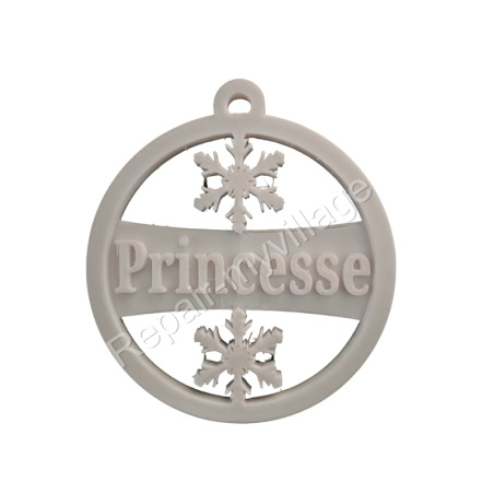 Boule Noël prénom personnalisé Blanc