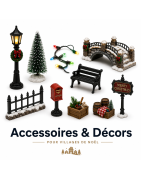 Accessoires et décorations pour villages de Noël miniatures